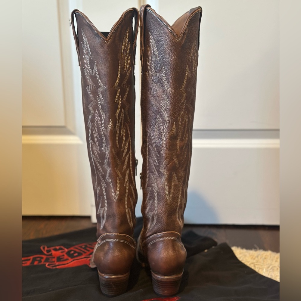 Freebird Brown Knee-High Boots - Picture 4 of 7